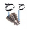 Jeu de 2 colliers pour soufflet de cardan