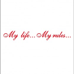 Autocollant pour voiturette  My life My rules