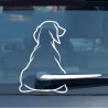 Autocollant pour voiturette  chien pour essuie-glace arriére